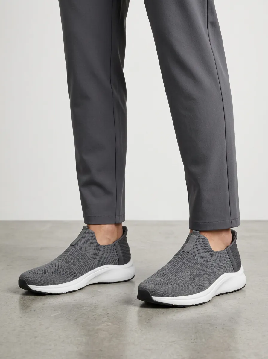 Unisex Knit Mesh Slip-On Walking Sneakers