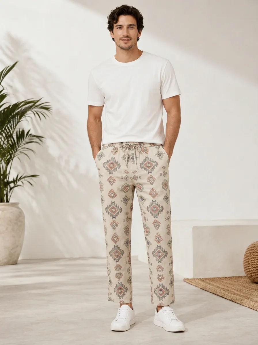 Men's Boho Tribal Printed Pants
