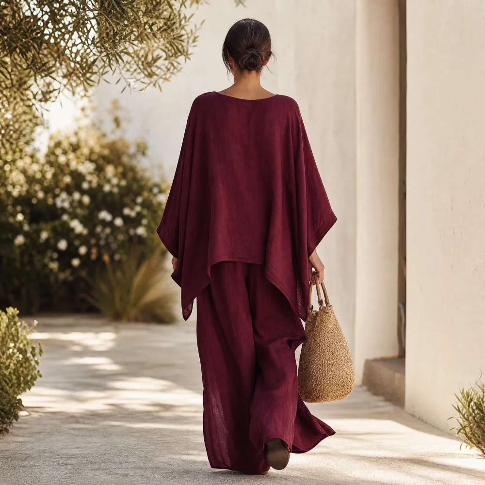 Batwing Top Wide Leg Set