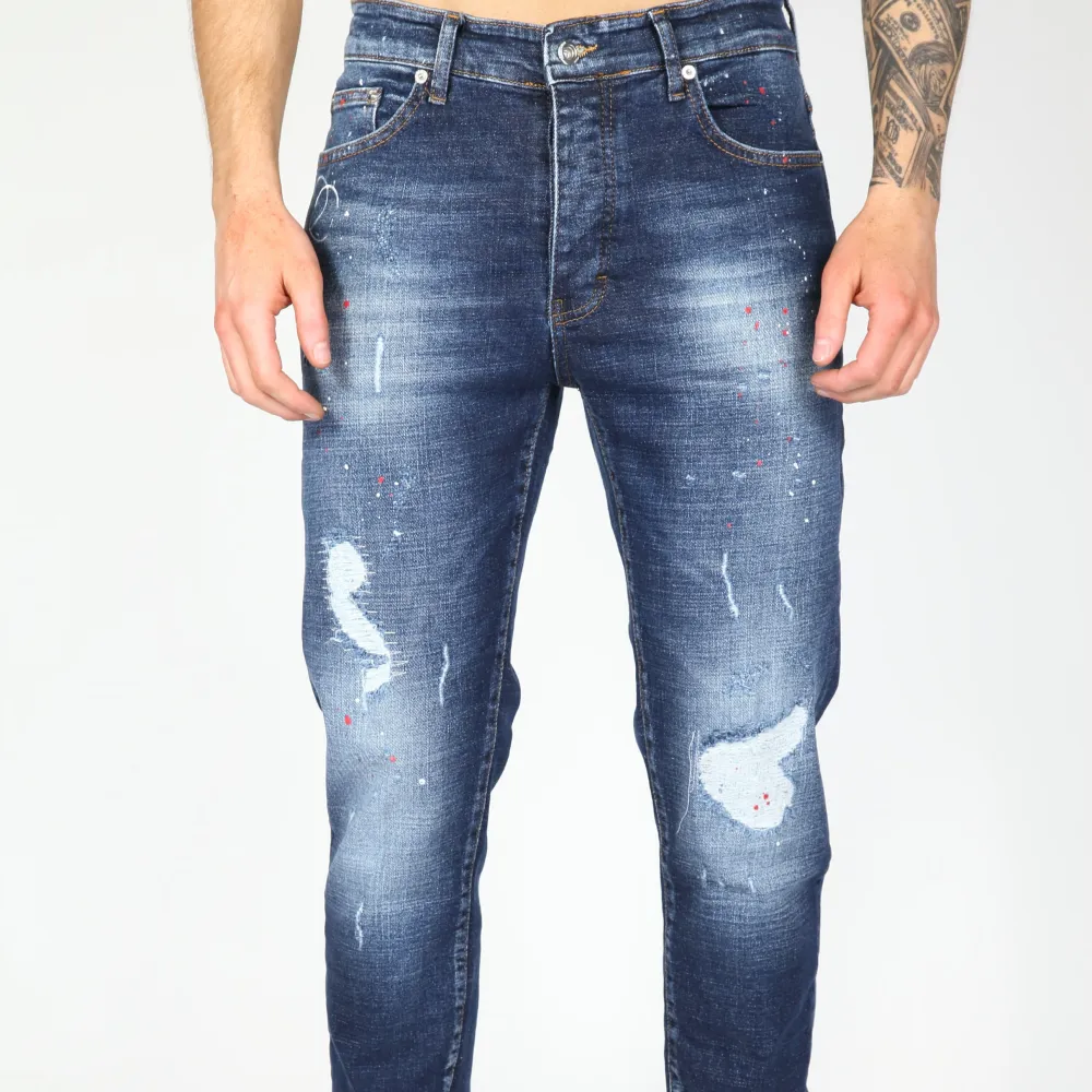 Everyday Paint Detail Smart Fit Distressed Ripped Jeans