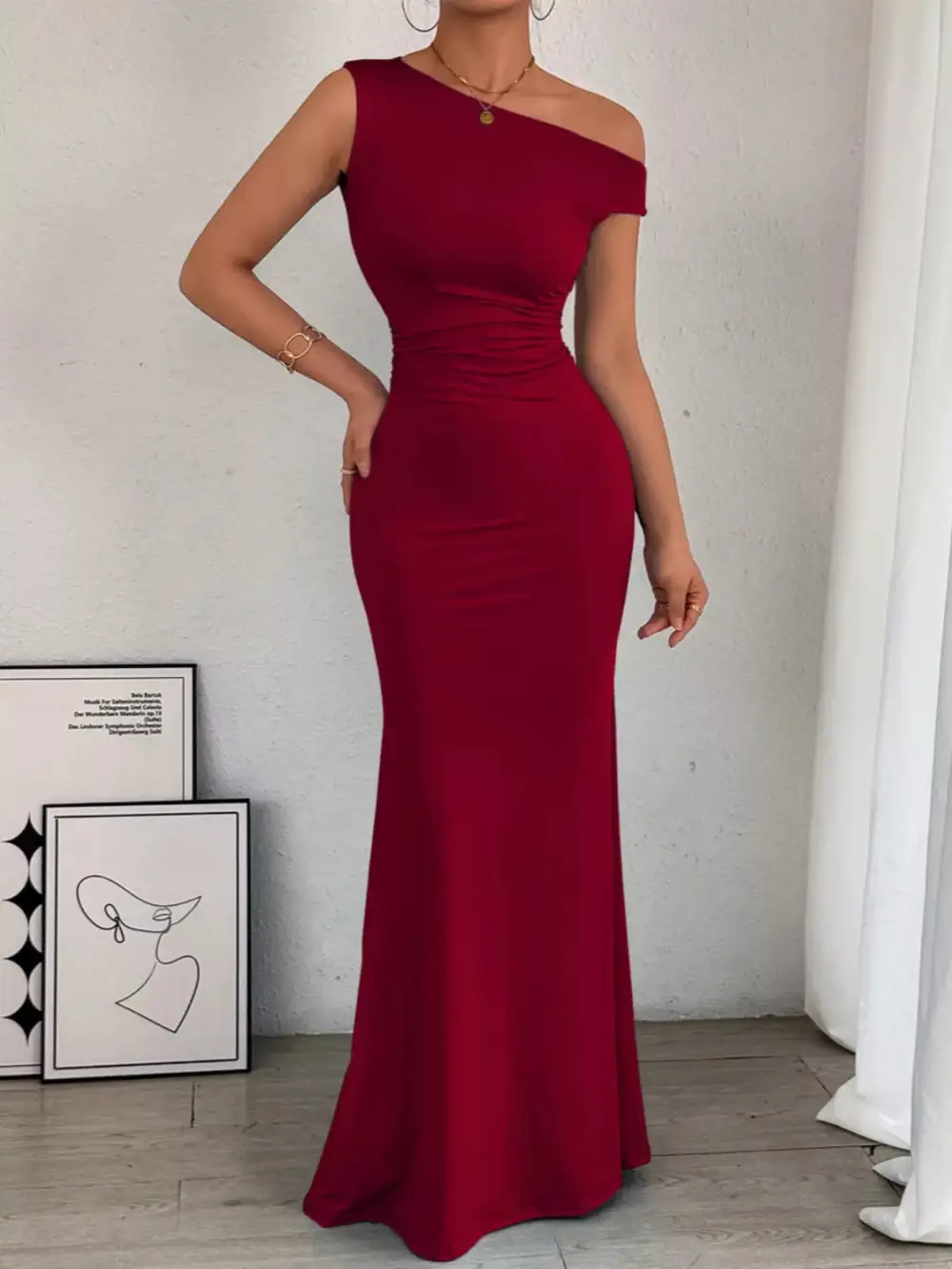 Easy Fit Ruched Maxi Dress