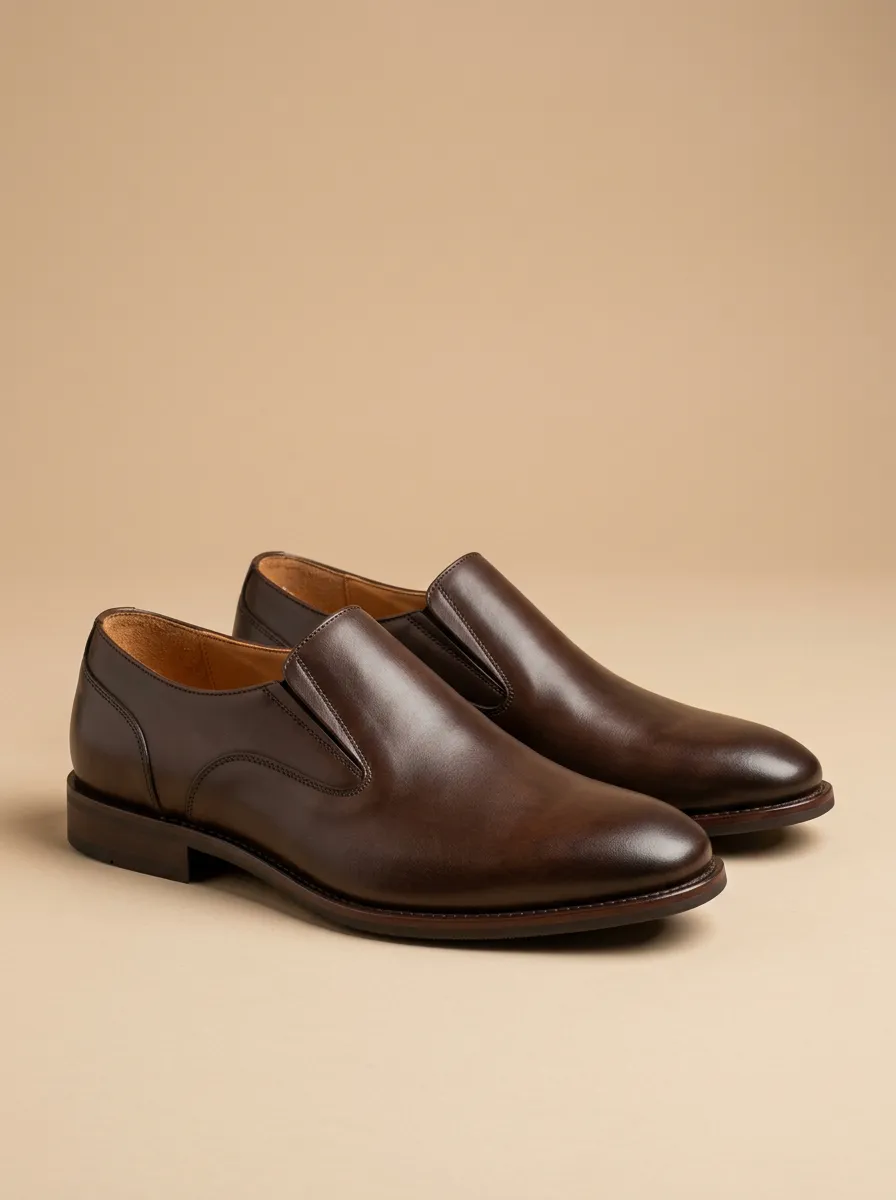 Men's Everyday Classic Business Leather Slip-On Dress Shoes