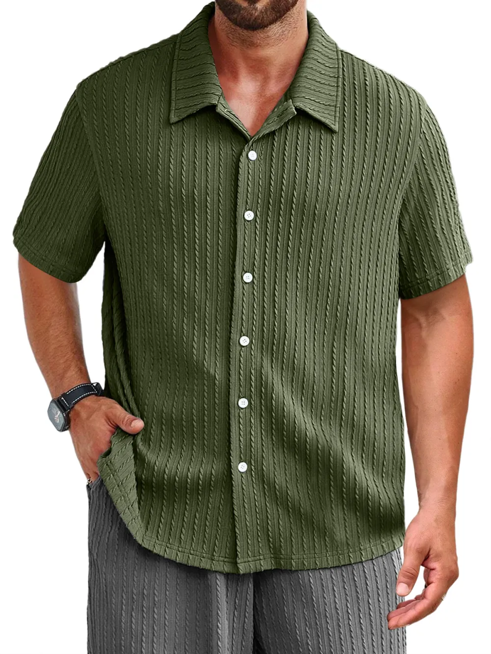 Jacquard Short Sleeve Shirt