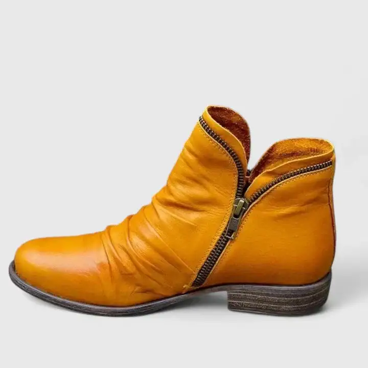 Side Zip Lace Up Ankle Boots
