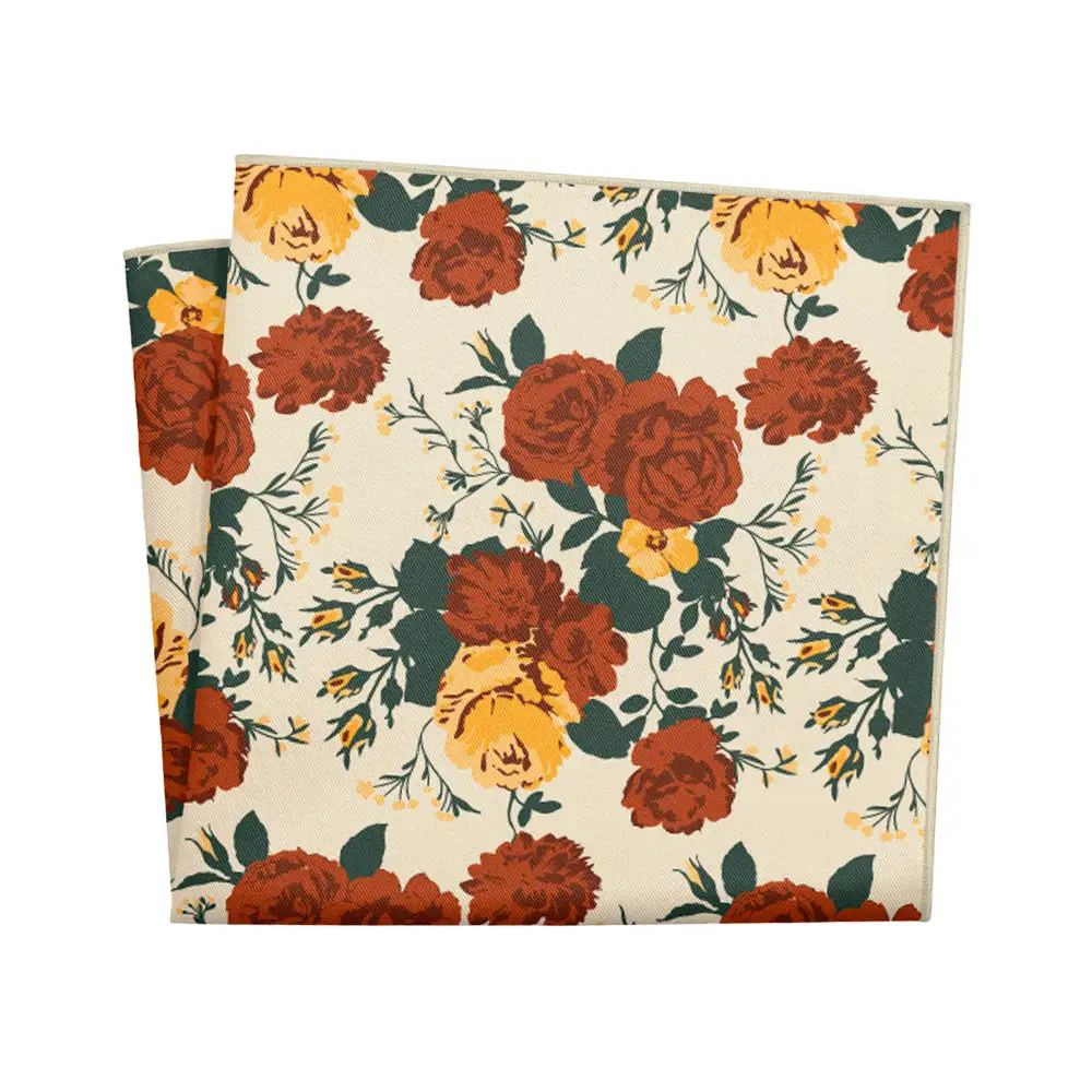 Polished Crisp Floral Pocket Square