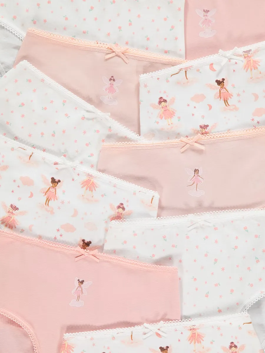 Pink Fairy Briefs 10 Pack