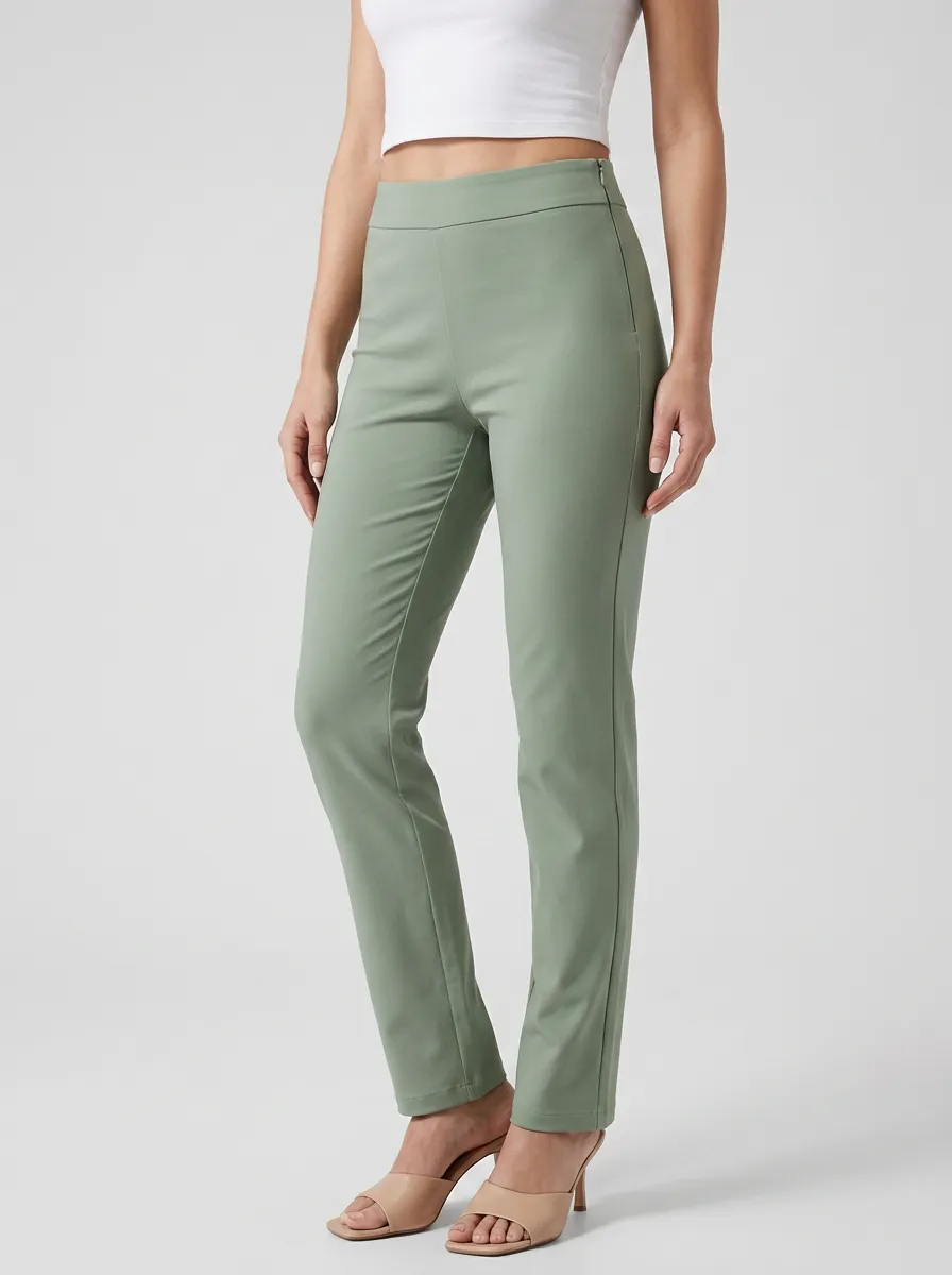 Comfort-Look Women's Stretch Mid-Rise Pants