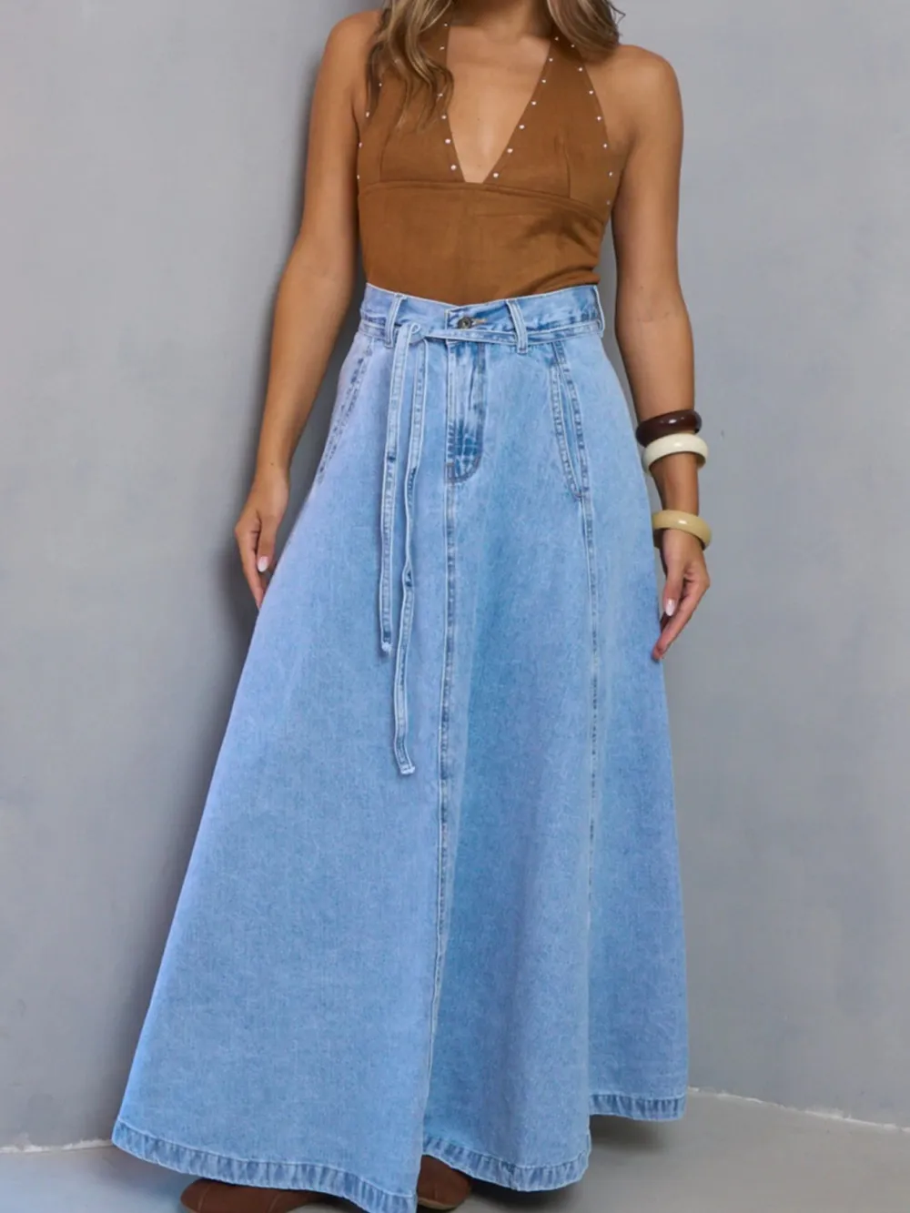 High-Waisted Skirt Maxi