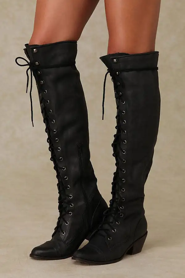 Retro Strappy Boots