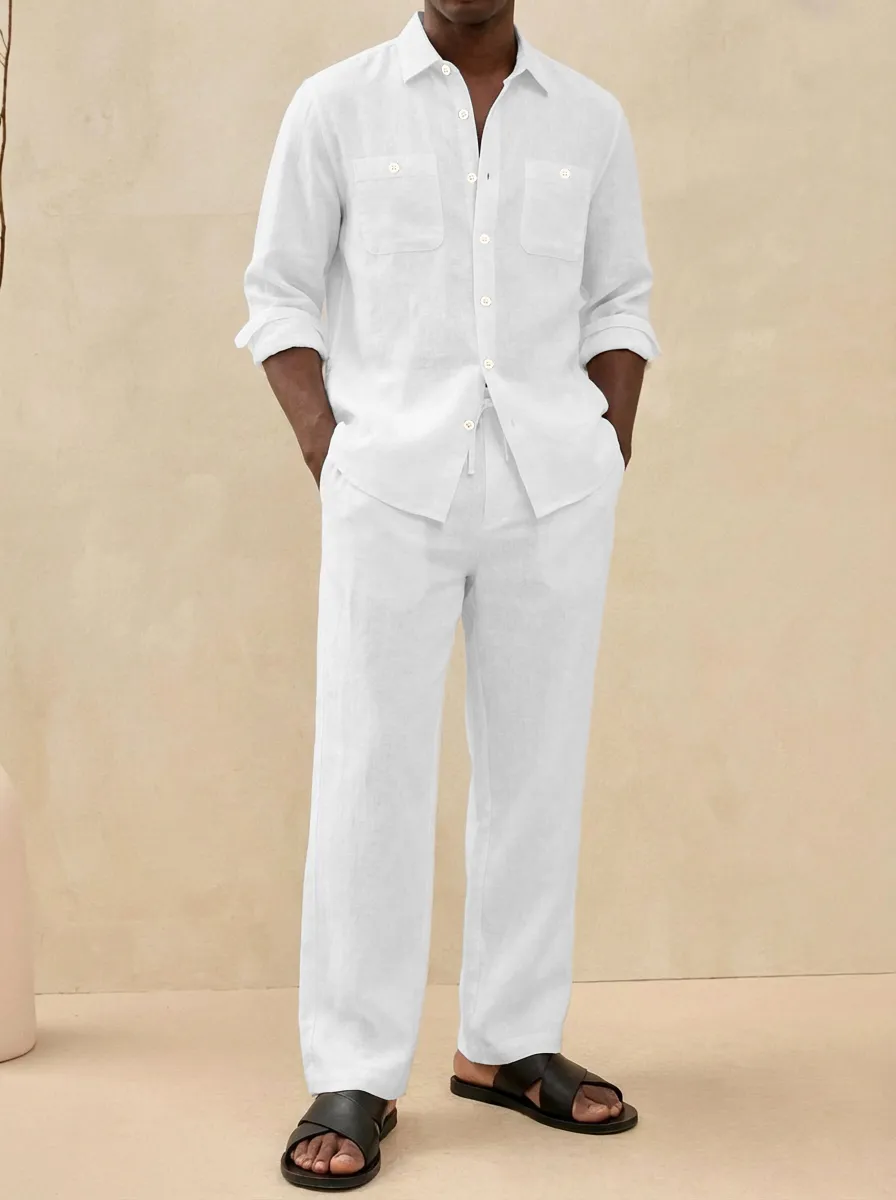 Tailored Cotton Linen Pants