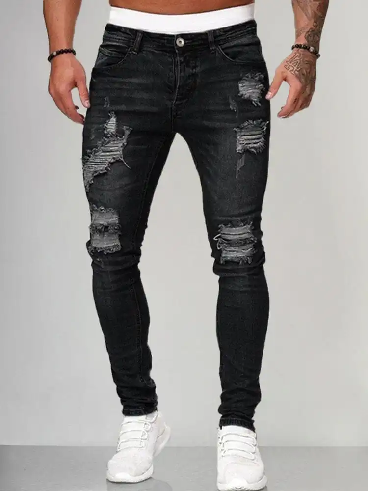 Distressed Slim Fit Jeans