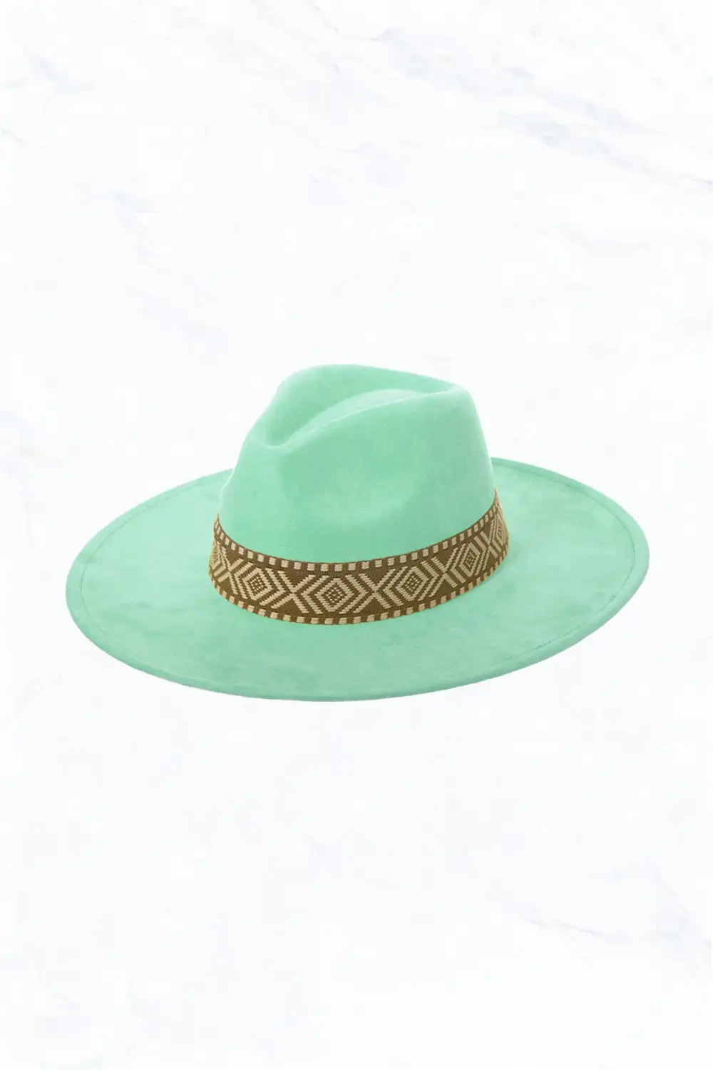 Suede Large Eaves Peach Top Fedora Hat