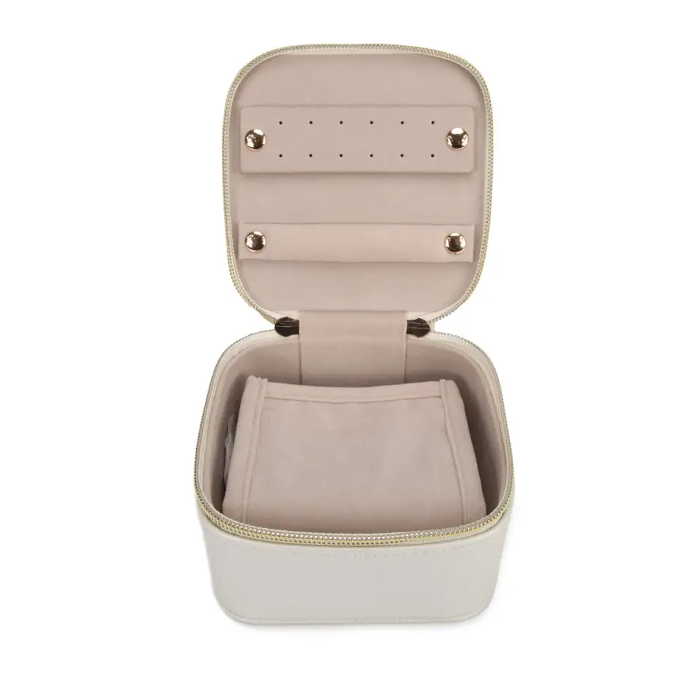 Quilted Travel Jewelry Case with Pouch