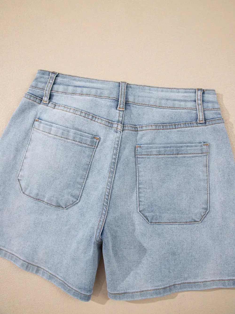 Wash High Rise Shorts Denim Pants