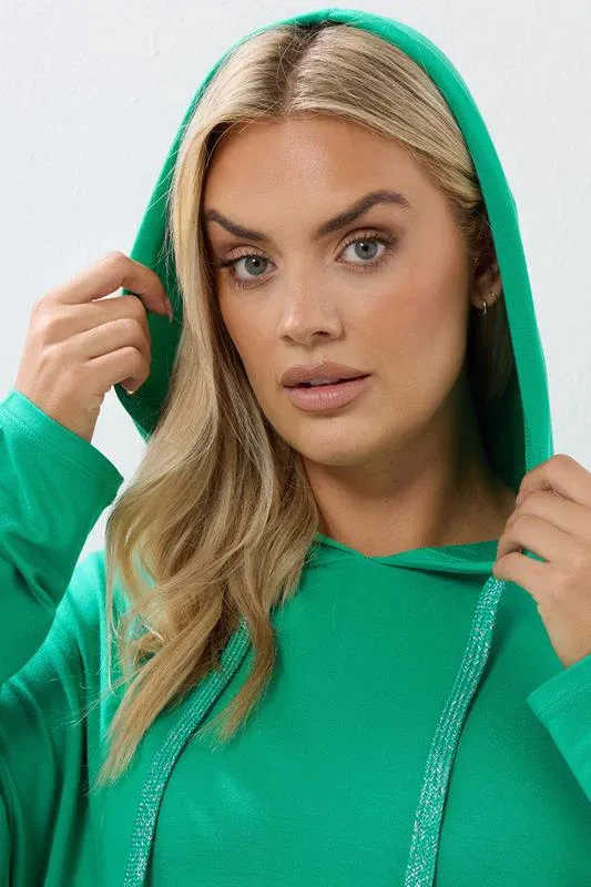 Green Longline Hoodie