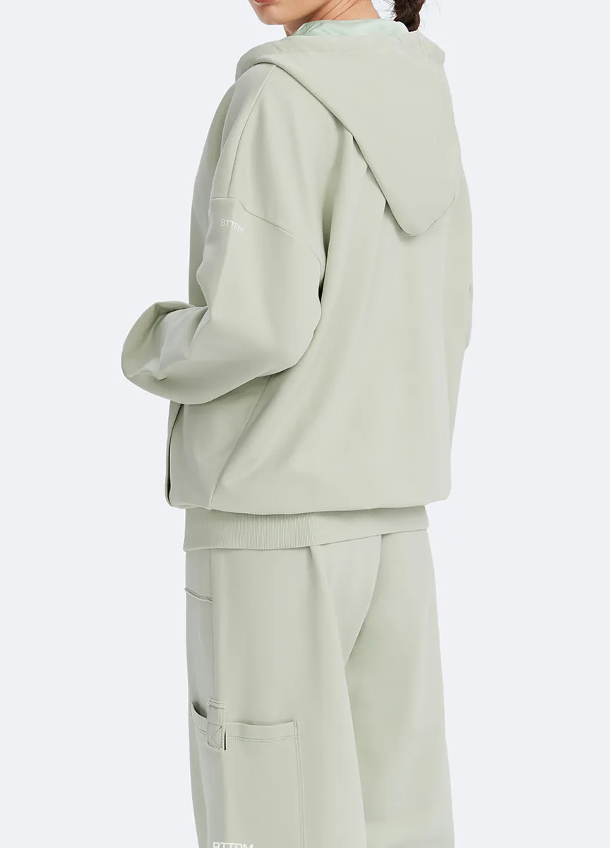 Layering Zip Hoodie With Pockets
