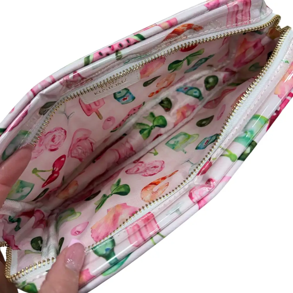 Cherry Spritz Pink Cosmetic Bag