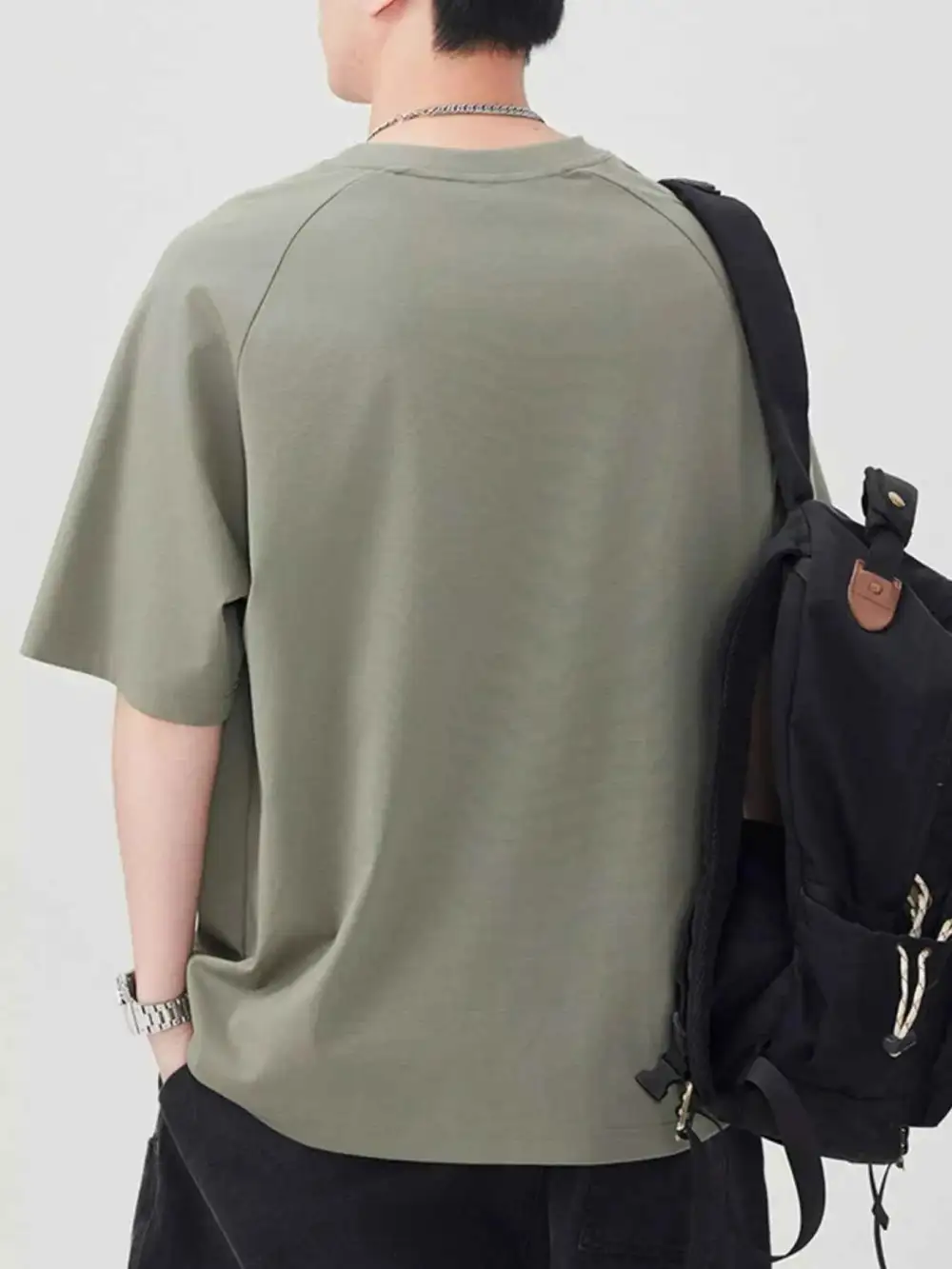 Contrast Round Neck Short Sleeve T-Shirt