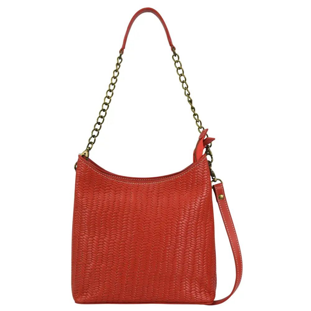 Leather Multi-Compartment Hobo Shoulder Bag