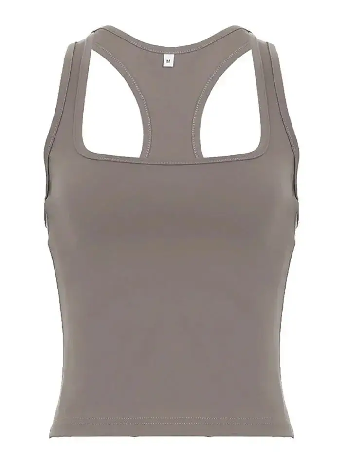 Square-Neck Slim-Fit Tank Top