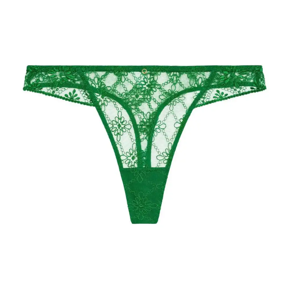 Women's Seamless Embroidery Tanga Panty