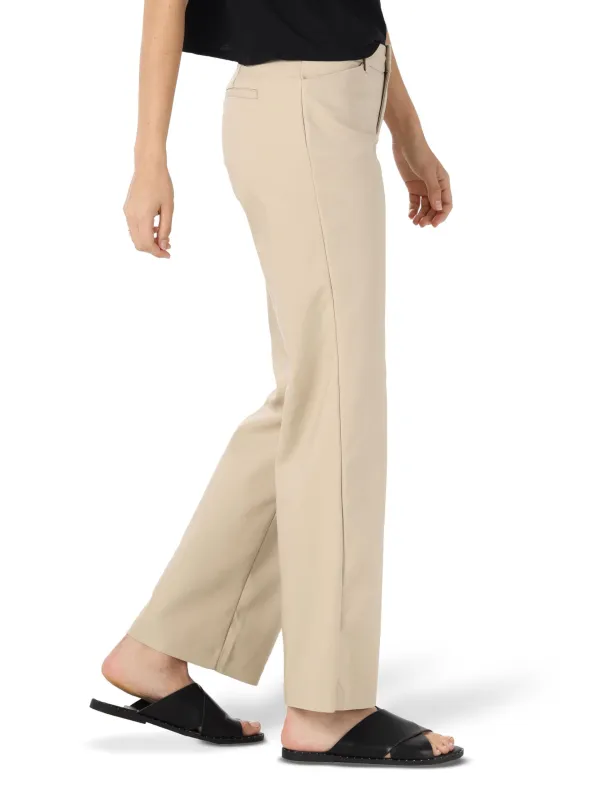 Women's Ultra Lux Comfort with Flex Motion Khaki Trouser