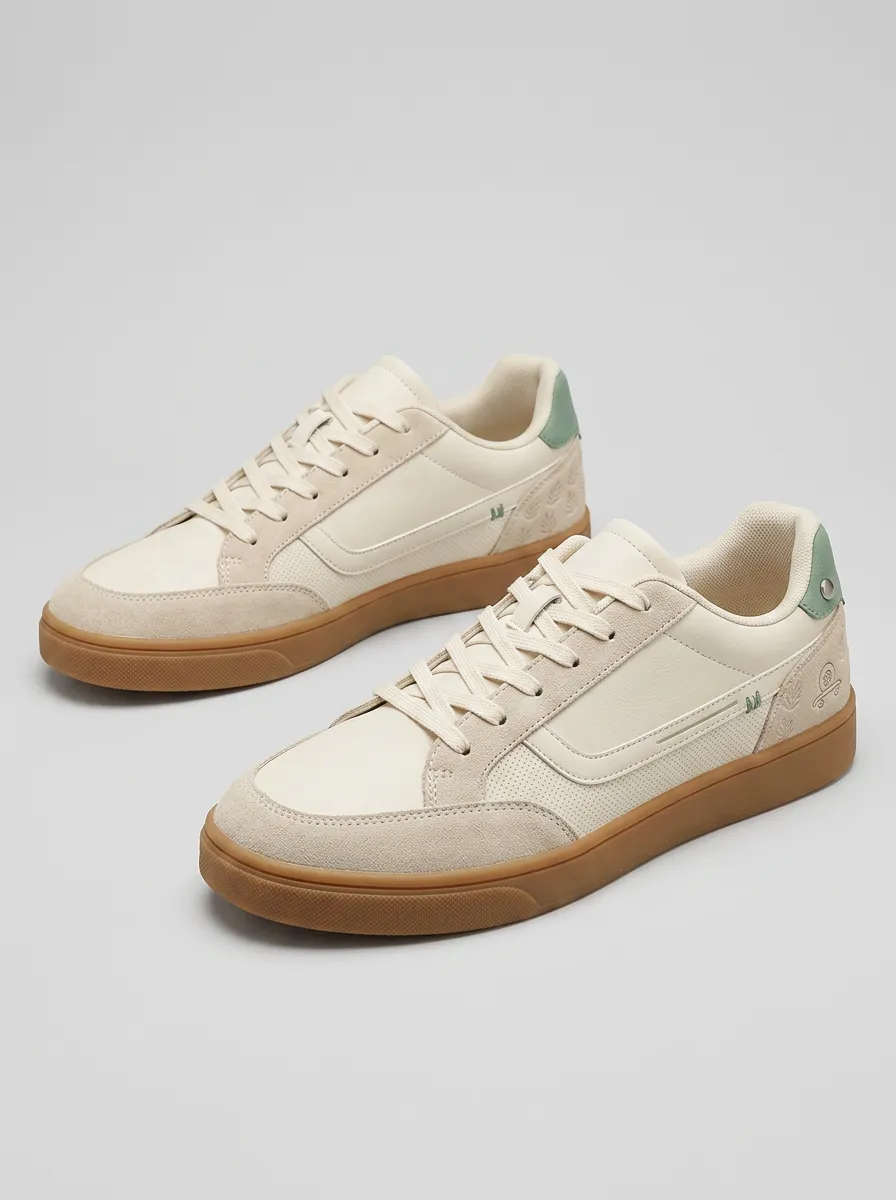 Men's Street Casual Minimalist Suede Printed Sneakers