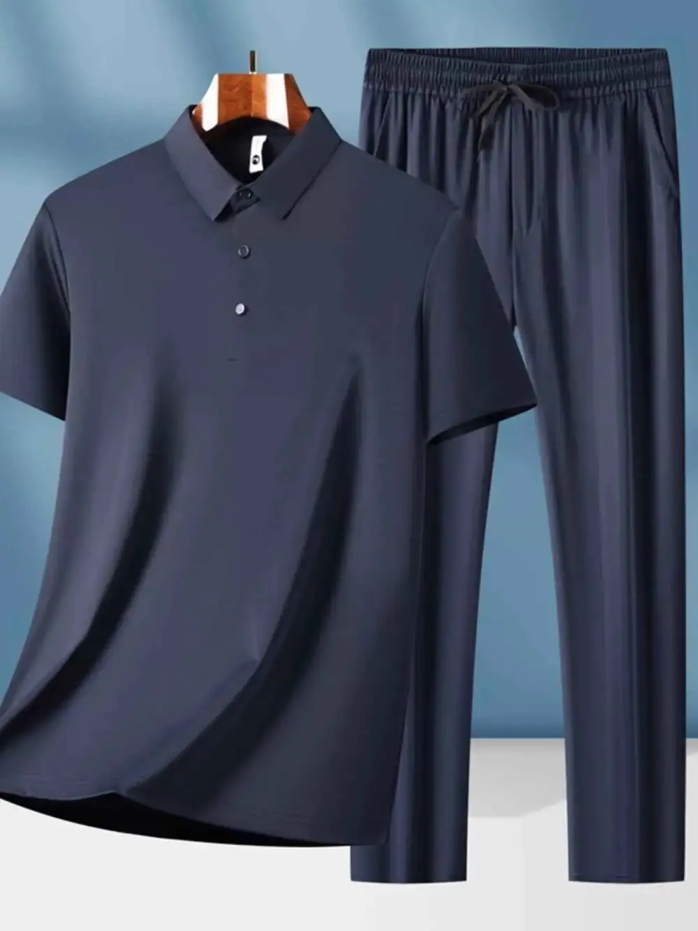 Button Detail Short Sleeve Top and Pants Set