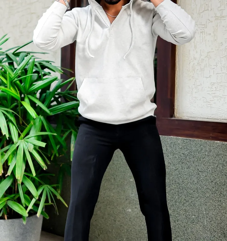 White Fleece Hoodie