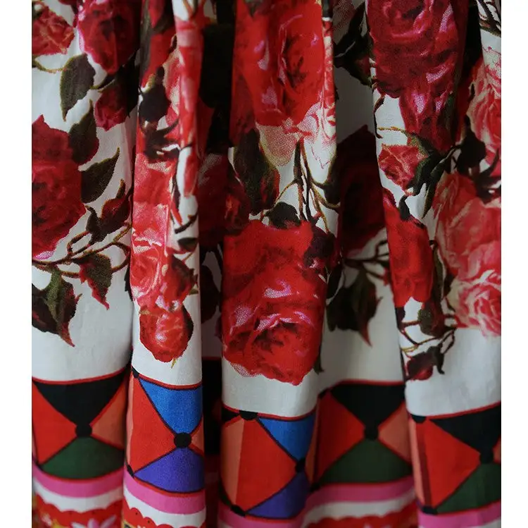 Roomy Casual Everyday Casual Floral Skirt