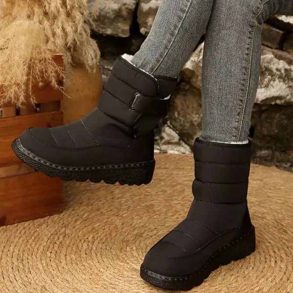 Refined Round Toe Platform Boots