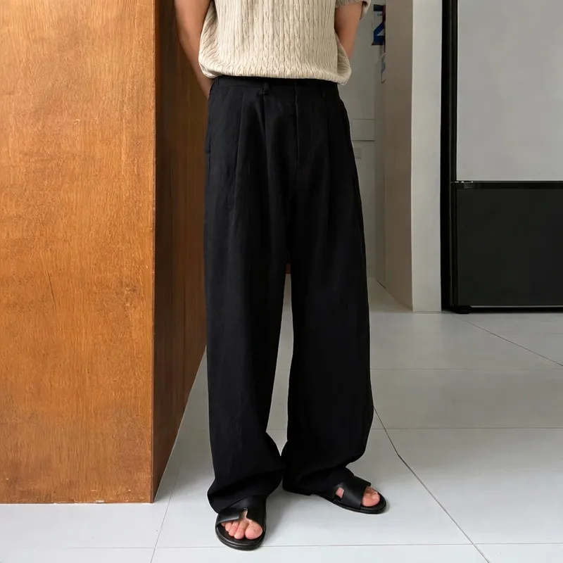 Loose Pleated Baggy Trousers