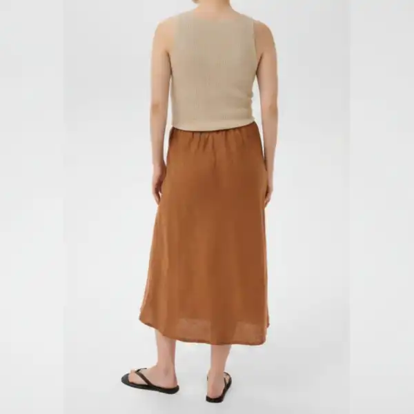 Tie Waist Sheer Midi Skirt