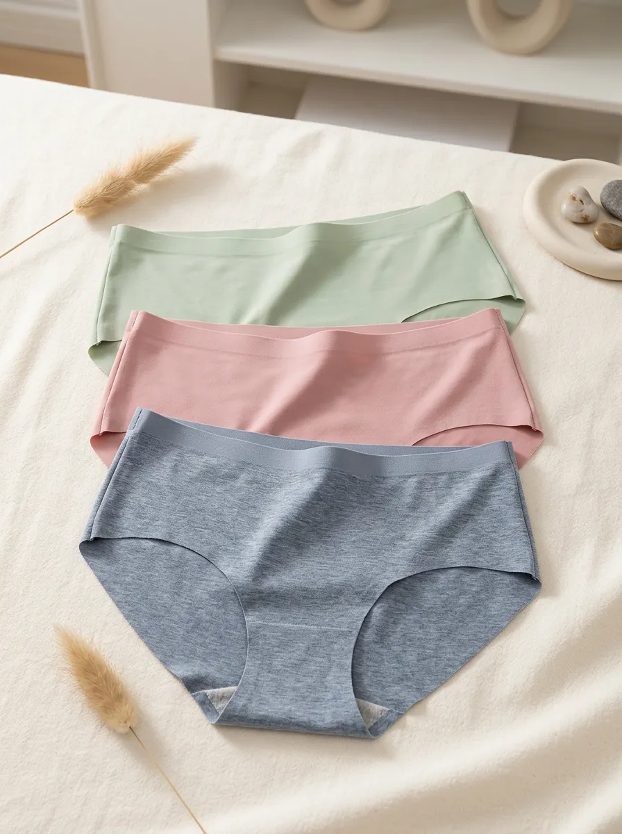 Women's Essential Seamless Solid Color Three-Pack Panties