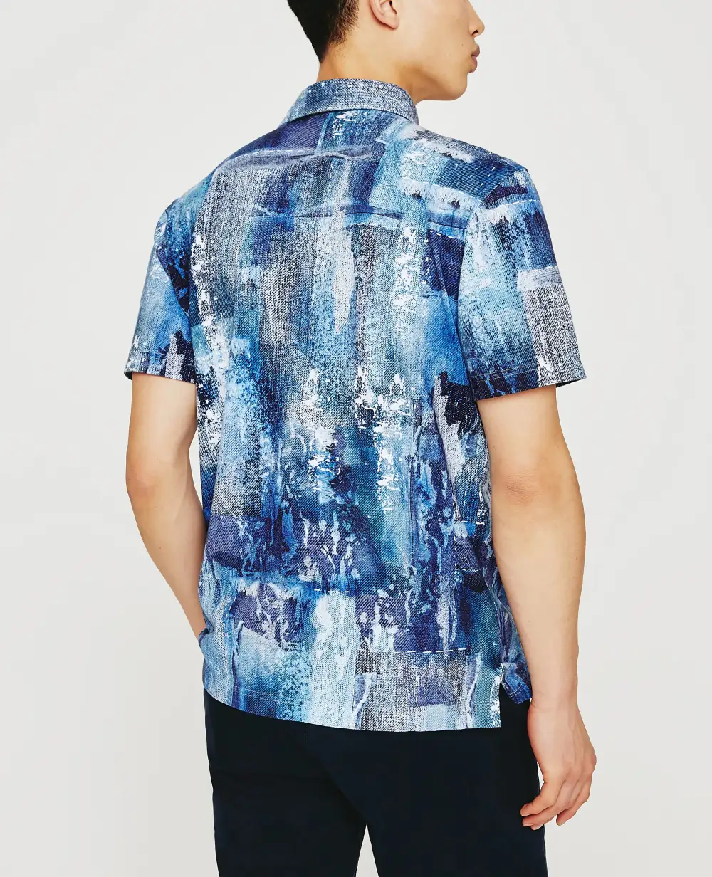 Men's Denim Polo Shirt