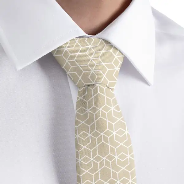 Polished Geometric Pattern Necktie