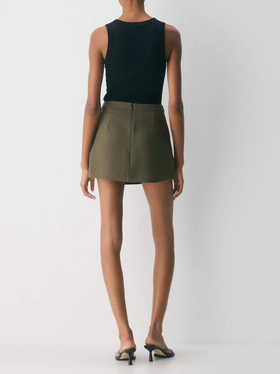 Elegant Structured Wrap Skort