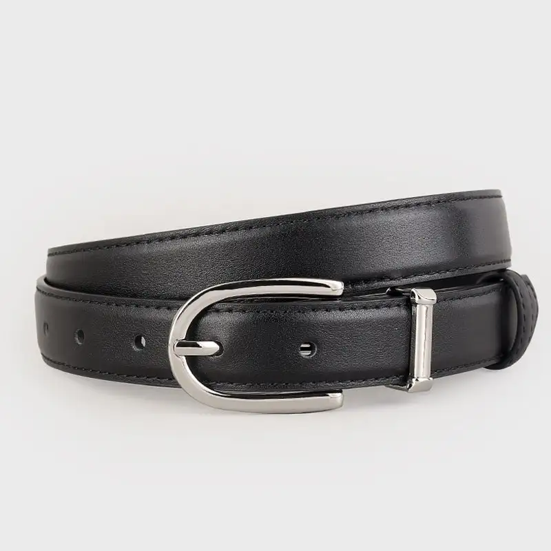 Easy Classic Leather Belt with Buckle