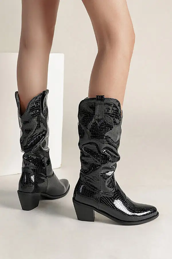Snake Print Boots