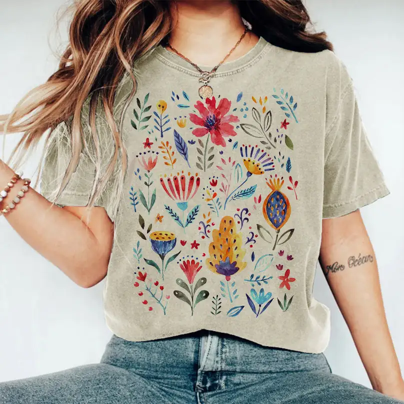 Vintage Style Wildflower T-Shirt