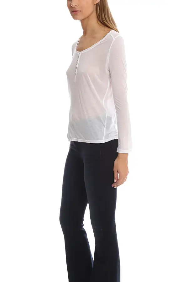 Long Sleeve Button-Down T-Shirt