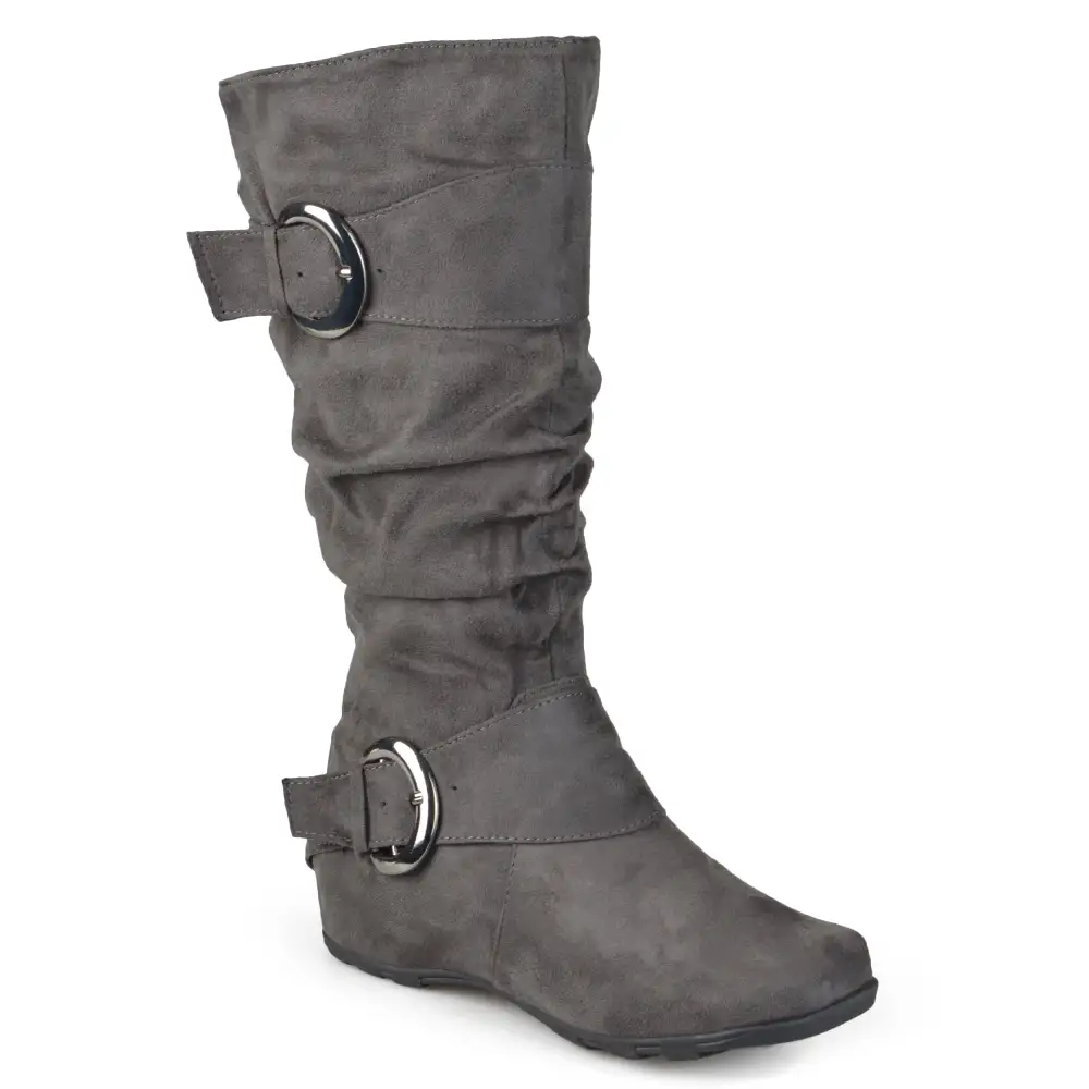 Slouchy Buckle Extra Wide Calf Boots