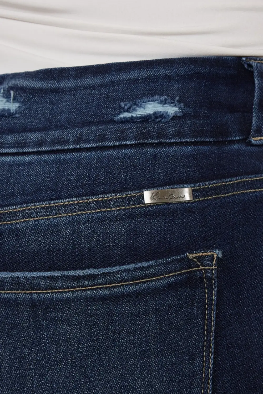 High Waist Raw Hem Jeans