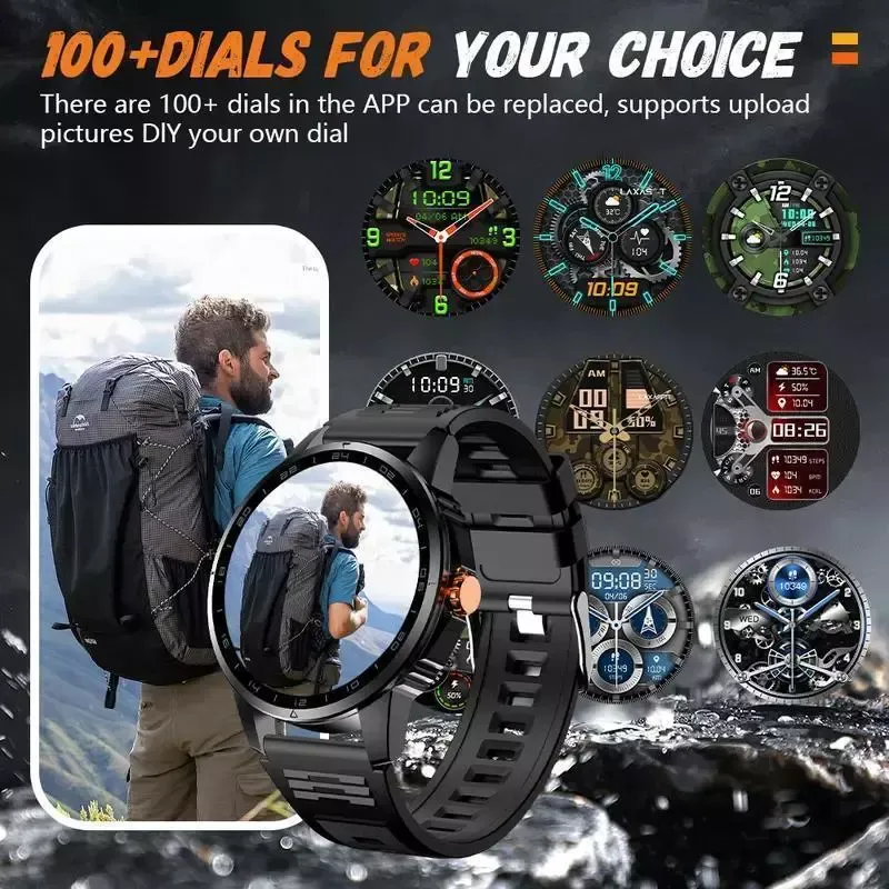 Men  Full Metal Bluetooth Call Smart Watch Waterproof Fitness Tracker
