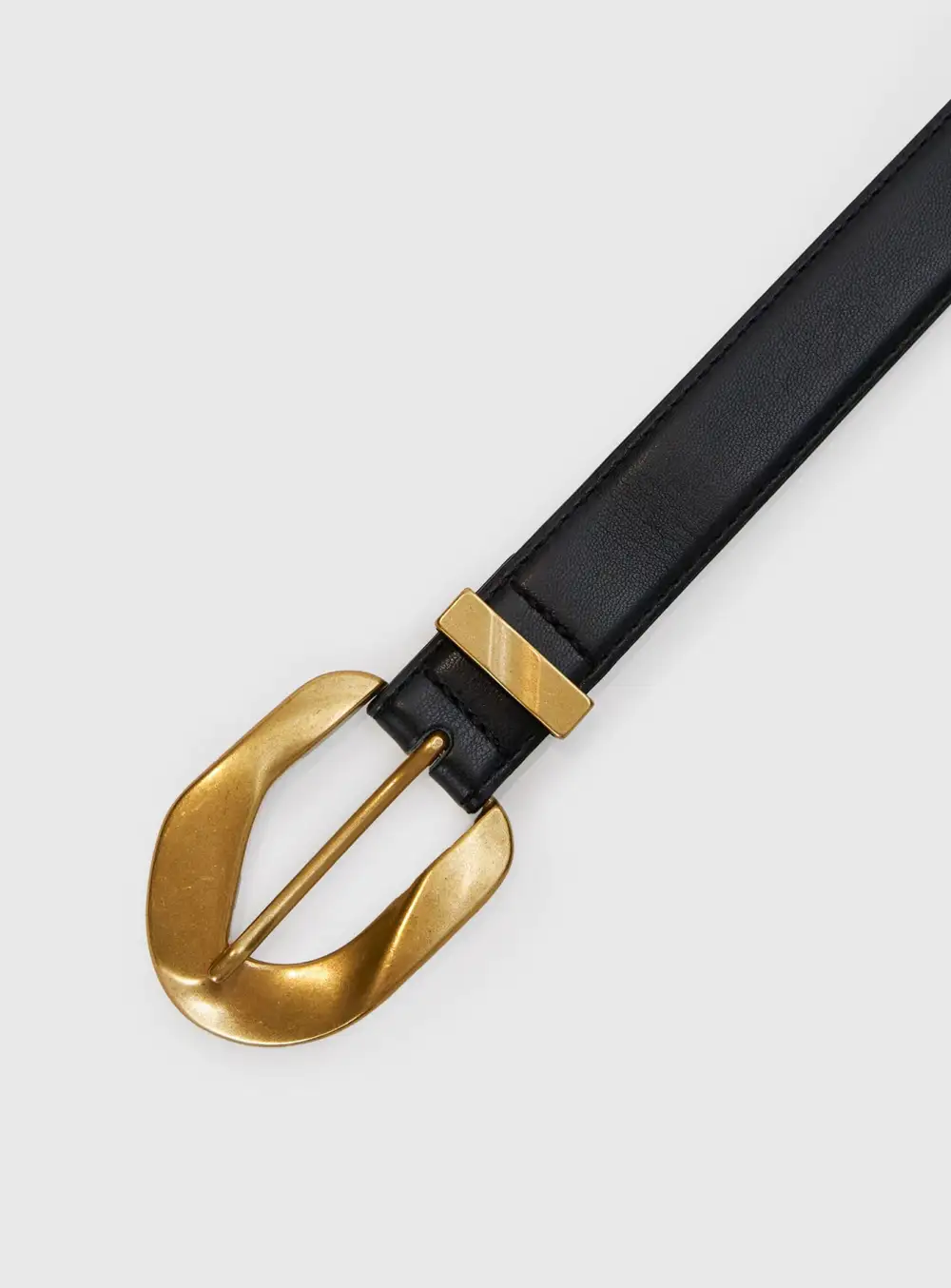 Buckle Faux Leather Modern Belt