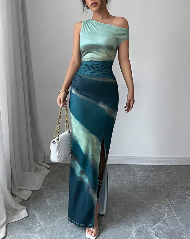 One-Shoulder Maxi Dress