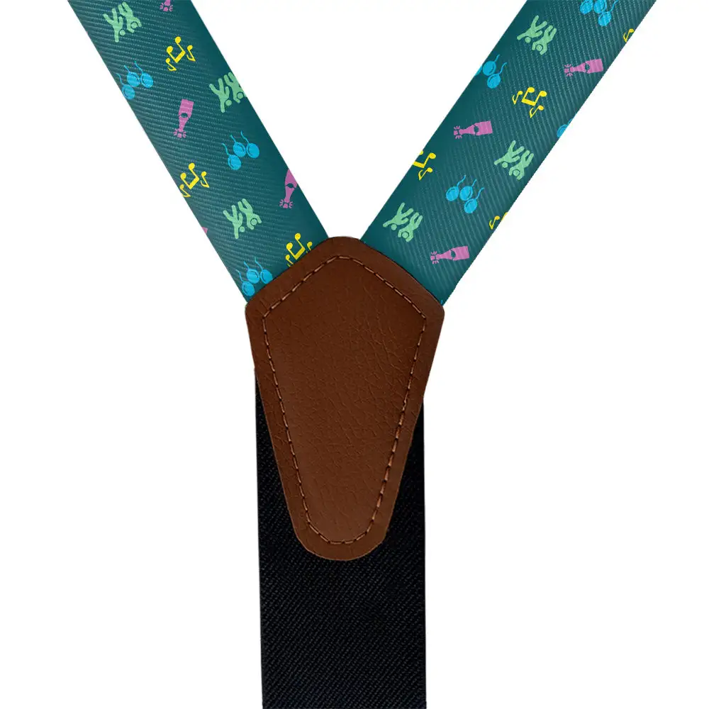 Partying With Friends Theme Suspenders
