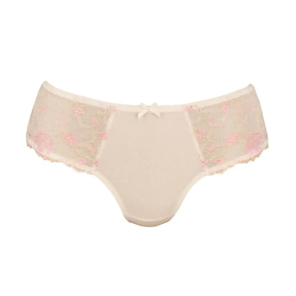 Women's Brief Panty With Lace Mesh