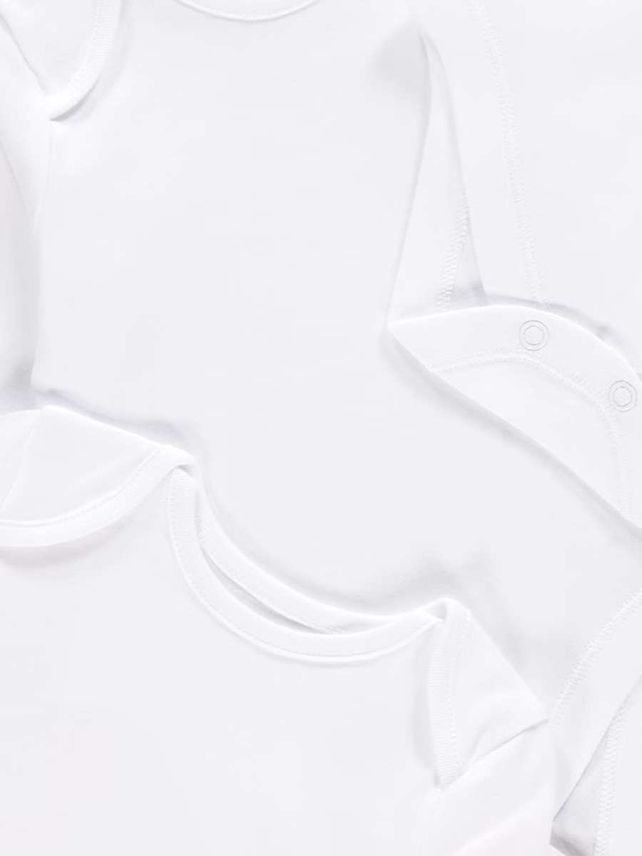 White Long Sleeve Bodysuits 5 Pack detail 1