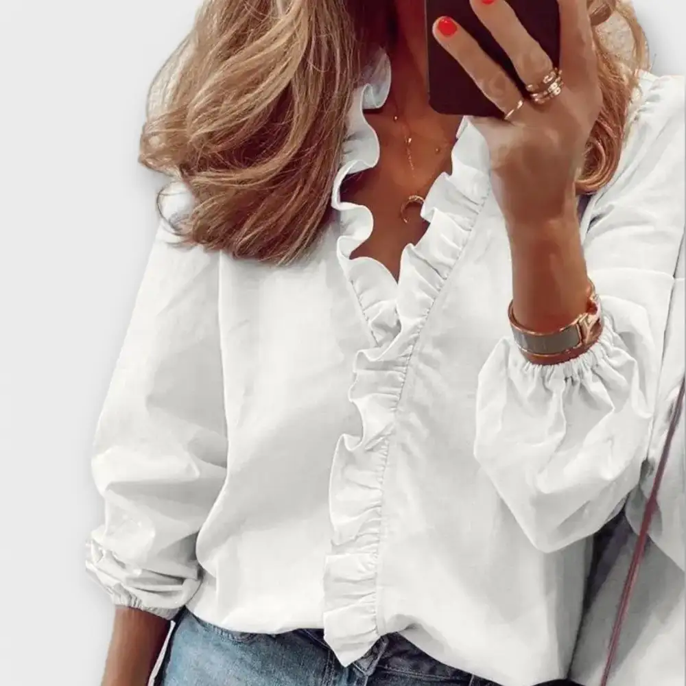 Ruffle Detail Everyday Blouse